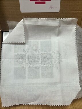 Elodie White Muslin Baby Cloth with Subtle Printed Logo